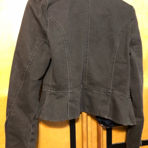 Vintage Jacket Blazer Jacket by Debbie Shuchat 100% Cotton in Brown, Size 4 - Picture 6 of 10